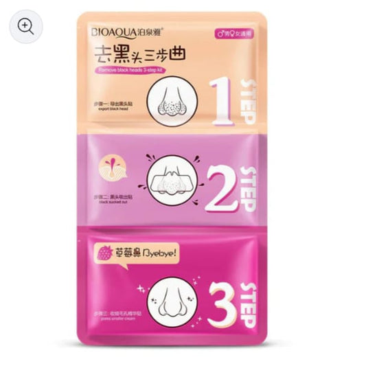 Bioaqua - Blackhead Removing Three-Step Nasal Mask 3x7g