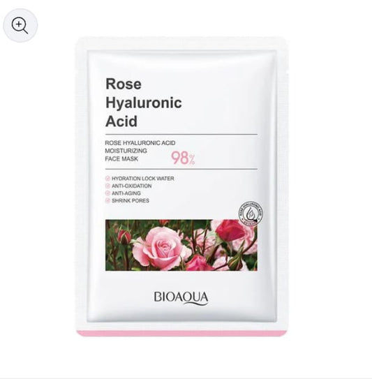 Bioaqua - Rose Hyaluronic Acid Moisturising face Mask 25G - 1 PC